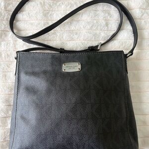 Michael Kors Black Textured Shoulder Bag
